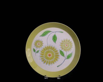 Vintage Mid Century Modern MIKASA Duplex by Ben Seibel Village 2505 Whimsical Floral Serving Platter 12.5" 1970s Classic Dinnerware Pattern