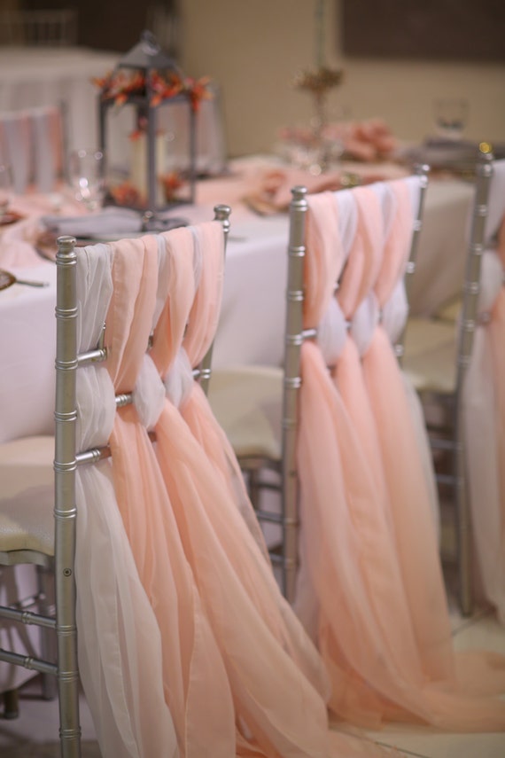 Chiffon Chiavari Chair Sash Wedding Chair Sashes