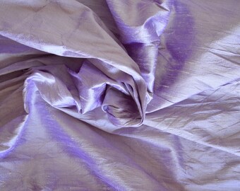 Silk Dupioni Lavender - Ivory,half yard - DEX 242