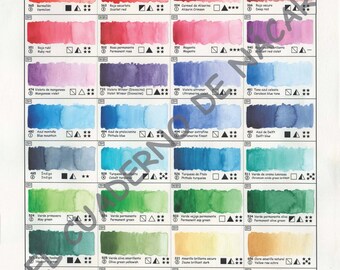Watercolor palette. WATERCOLOR. DIGITAL DOWNLOAD. Color wheel. Color palette. Color scheme. Color chart. Colour wheel. Color scale. Download
