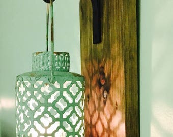 Metal Lanterns Wall Decor Teal (Set of 2)