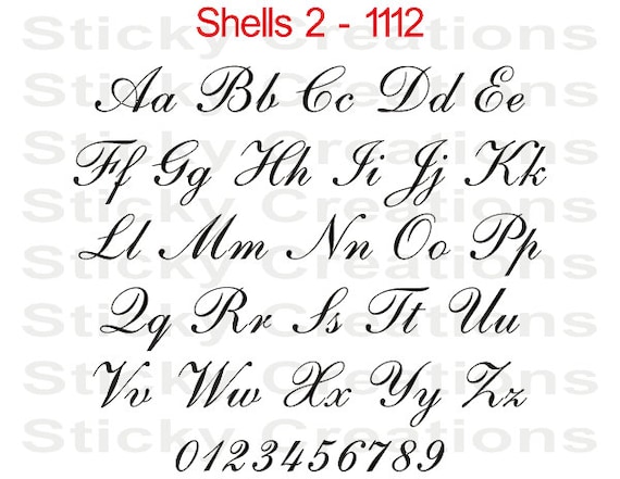 custom text shells 3 font script cursive customized cursive letters font