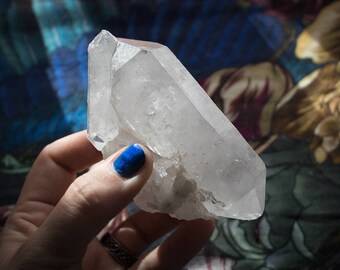 Double Terminated Quartz Cluster, Twin Quartz Crystal, Record Keeper, Quartz, All Chakras, Metaphysical, Healing Crystal, Crystal Grid