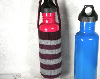 Water bottle cozy burgundy