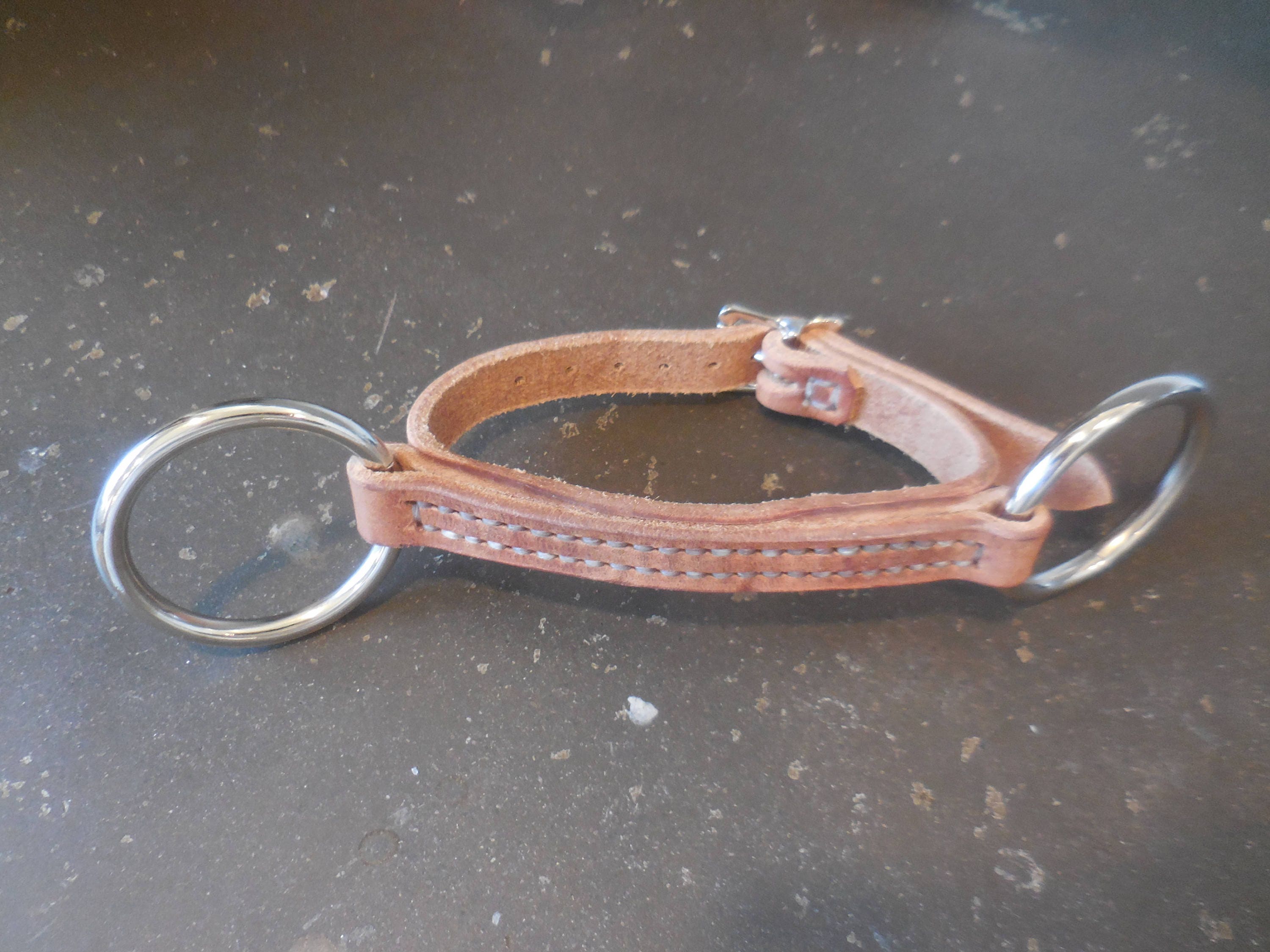Leather Curb Strap Snaffle Bit