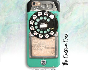 Retro Turquoise Payphone, Vintage Payphone Phone Case, Retro Mint Rotary Phone, Old Vintage Payphone, Hipster Payphone Case, Iphone, Samsung