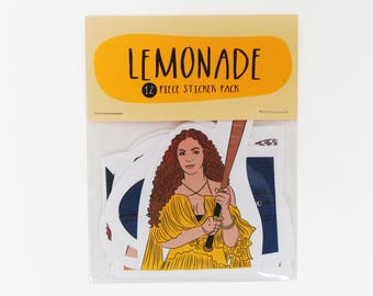 Lemonade Beyonce - 12 piece sticker set - Lemonade sticker pack - Beyonce sticker set - Beyonce stickers - Boy Bye - Formation - Queen Bey