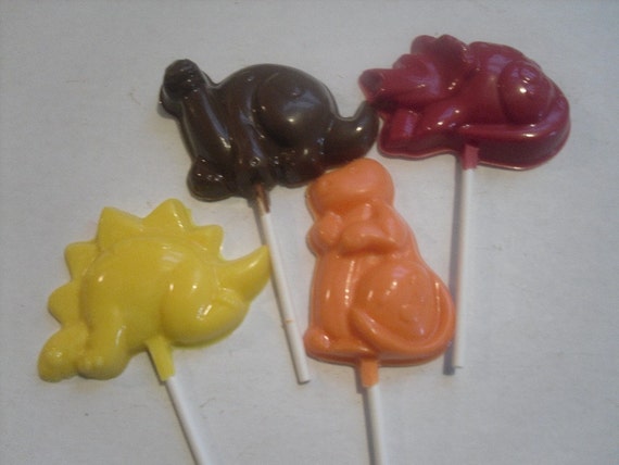Chocolate Dinosaur Lollipops