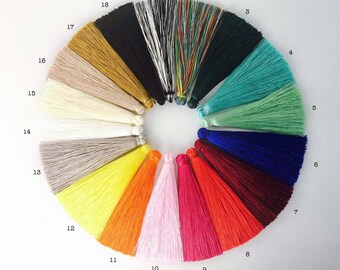 2pc 65mm Silk Tassels - Choose Your Colour