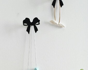 Ribbon Bow Wall Hook, Girls Wall Hooks, Baby Shower Gift, Girls Wall Decor, Scandinavian girls Room