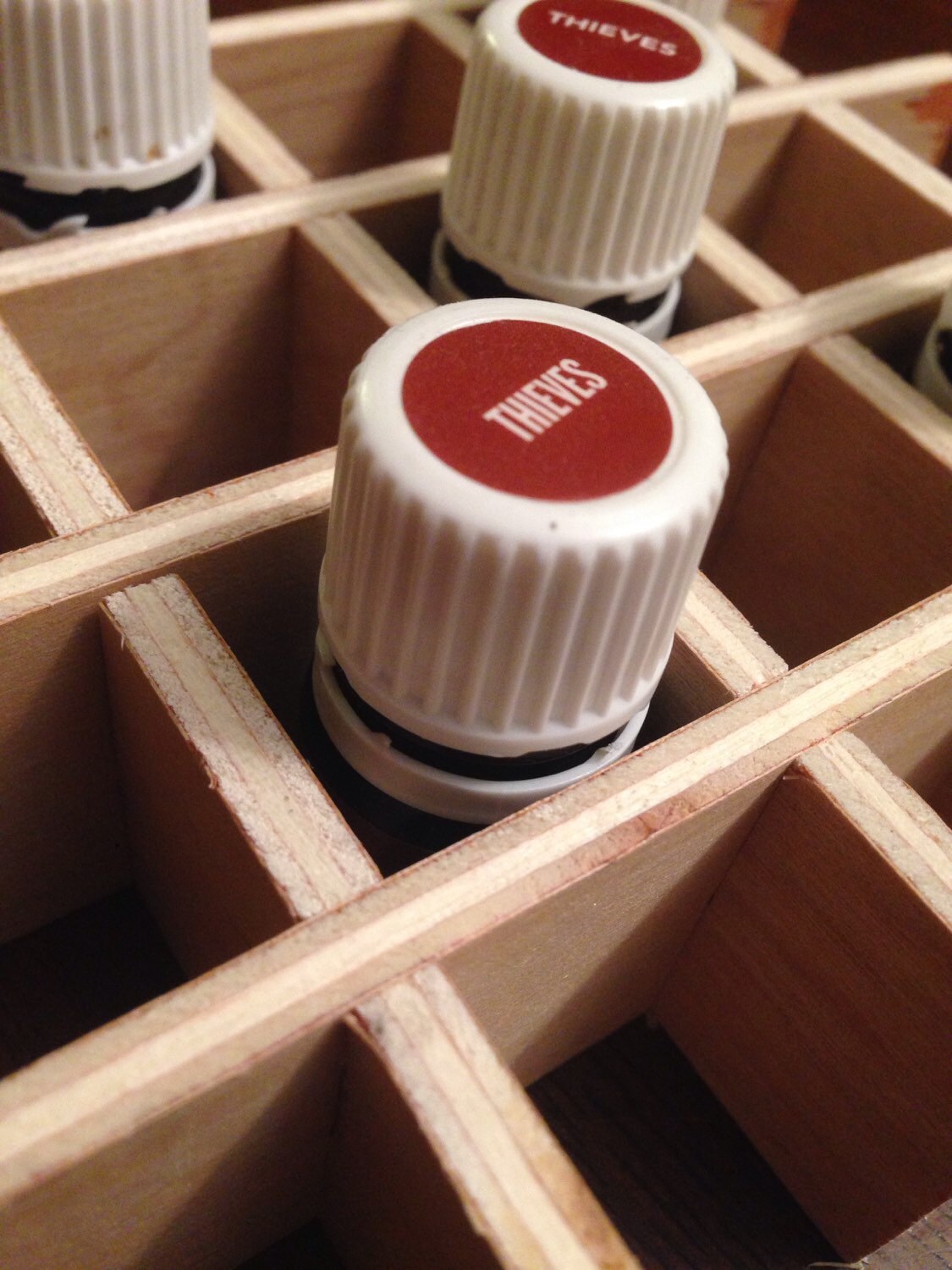 Essential Oil Drawer Dividers for 5 ml bottles. Holds 25