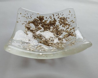 Glittered Gold Candle Holder