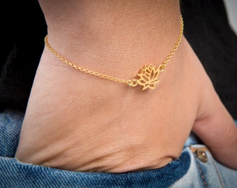 Silver Lotus Bracelet, Yoga Bracelet, Lotus Bracelet, Flower Bracelet, Silver Yoga 2