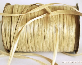 Wheat Raffia Ribbon - 30/100 yards - 1/4 inch wide