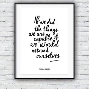 Thomas edison quote | Etsy