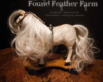 Amazing Fully Restored Antique Horse Pull Toy from Germany Circa 1880's