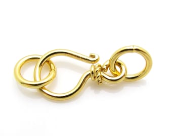 1 Set, 21mm, 24k Gold Vermeil Clasp