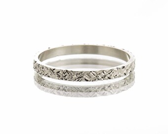 White gold wedding band, Wedding band, Wedding ring, 14K gold wedding ring, 18K wedding band, Unique wedding ring, Women's wedding band