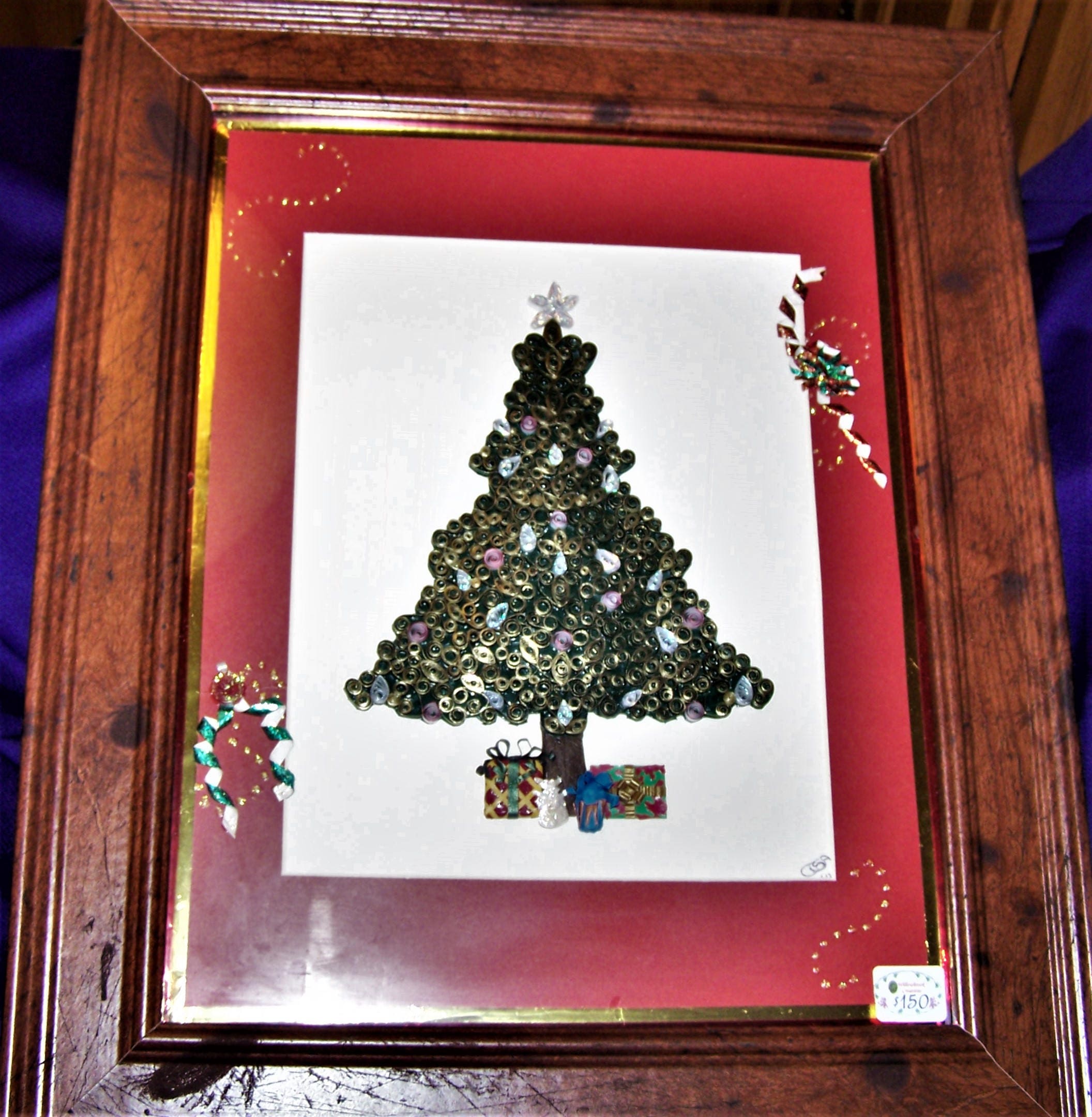 gilded Christmas tree by Willowbrook Creations