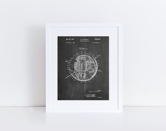 Earth Satellite Patent Poster, Outer Space Wall Art, NASA Poster, Space Art, PP0052