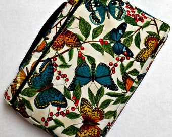 Bible Cover Custom Fit Blue Butterflies Your Bible Measurements Required