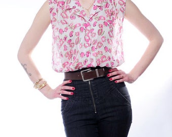 Pucker-Up Sheer Blouse