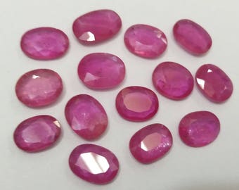 10 Pcs,Natural Pink Sapphire Faceted Loose Gemstone Beads Size,10-12mm