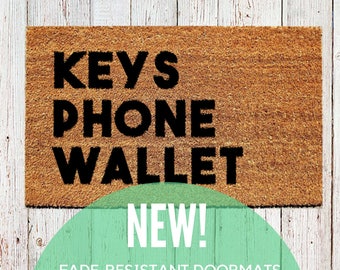 Fade Resistant Keys Phone Wallet Doormat Fade Resistant Keys Phone Wallet Doormat