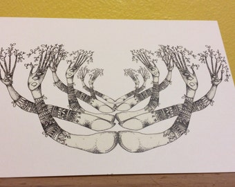 Treehands blank greetings card