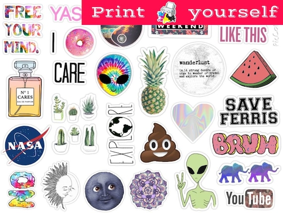 Dashing image intended for tumblr stickers printable Crafty image regarding tumblr stickers printable