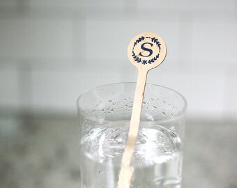 Wood Drink Stirs - Personalized stir sticks, Foil Stamped drink stirs