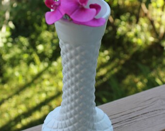 Flower vase blue baby - blue-glass-Vintage baby-flowers-baptism Vase