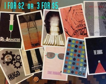 Mini-malist Movie Poster Prints (4x6 in) - Alternative Minimalist Fan Art