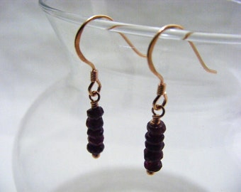 Precious Ruby Rondelle Earrings
