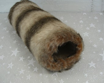 Brown Chinchilla Hand MUFF, Women's Hand Muff, Faux Fur Muff, Handmuff, Brown Handwarmer