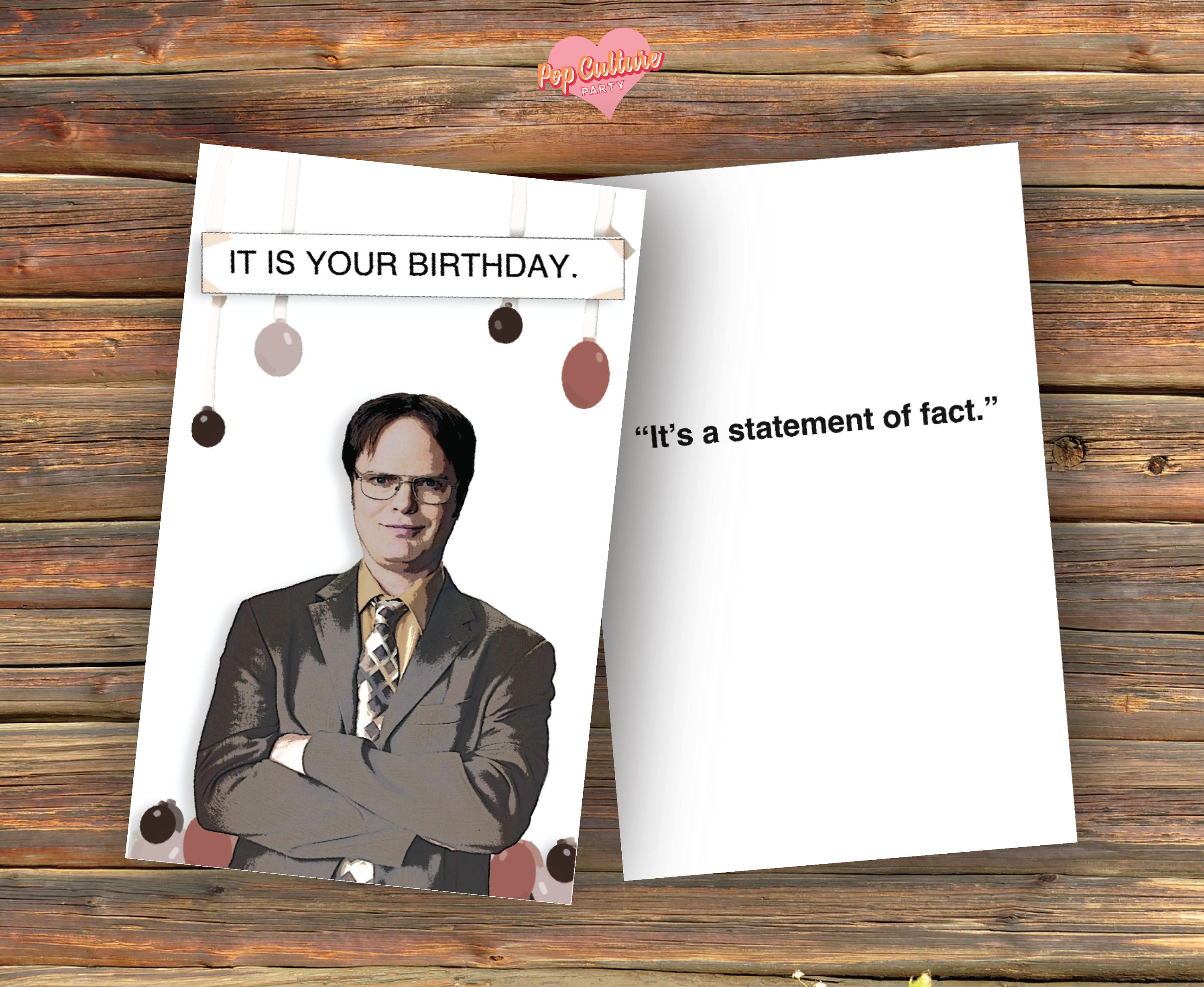 dwight schrute the office birthday card the office birthday