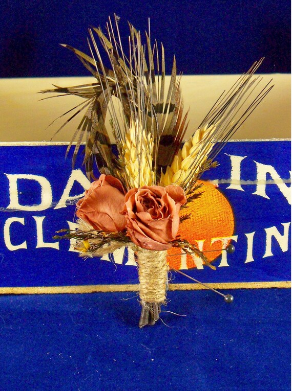 Real preserved rose boutonniere
