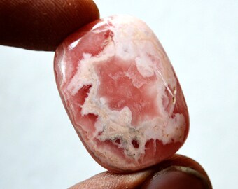 33 Cts Natural Rhodochrosite Rectangle Shape Pink Rhodochrosite Gemstone Cabochon 29x21x4 MM R16351
