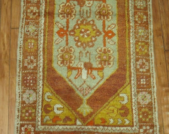 Vintage Turkish Oushak Anatolian Rug Size 2'6''x4'2''