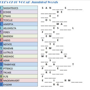 Unscramble words | Etsy