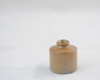 Antique Stoneware Inkwell Ink Bottle Ink Well Salt Glazed? #2