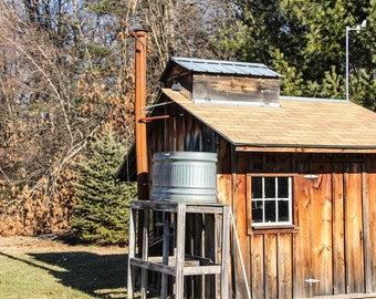 Sugar House for Homemade Maple Syrup in Massachusetts Print