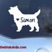 Cairn Terrier Silhouette Vinyl Sticker - personalized Car Decal