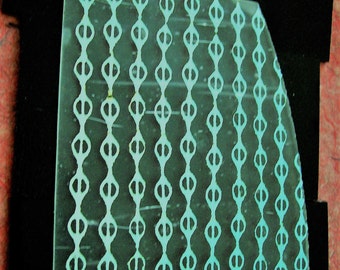 Hand Etched Dichroic Glass