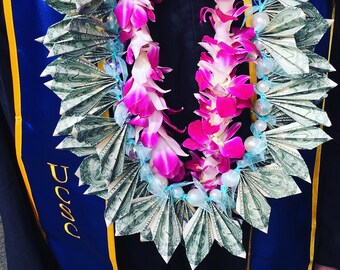 Money leis|graduation| Leis| flower lei
