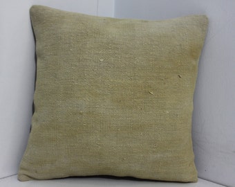 Kilim Pillow Cushion Cover Vintage Turkish Kilim Pillow, 16x16 inches Pillow Covers Decorative Pillows