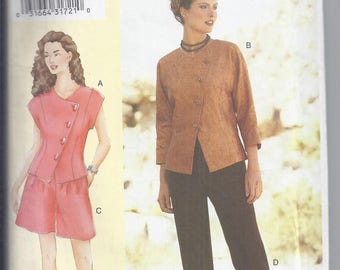 Vogue 7281 from 2007 Misses Assymetrical Top, Shorts and Pants. Sandra Betzina Today's Fit. Bust 46-55 UNCUT