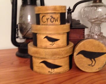 Primitive Crow Stacking Boxes