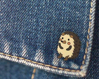 BUY 1, GET 1 Random Pin Free! Hedgehog Enamel Pin Lapel Pin Pin Badge Cute Pin Hard Enamel Pin Animal Pin