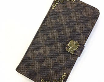 Hello Kitty Wallet PU Leather Flip Stand Handmade Case Cover For Samsung Galaxy S6 S7 Edge S8 S8 Plus Note 5 8